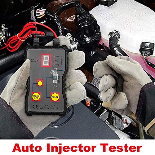 12V Fuel Injector Tester Professional Ignition Fuel Injector Pulse Tester 4 Pluse Modes Powerful Fuel System Scan Tool Test Stuck/Leaking/Burnt-Out Problem #TOP1