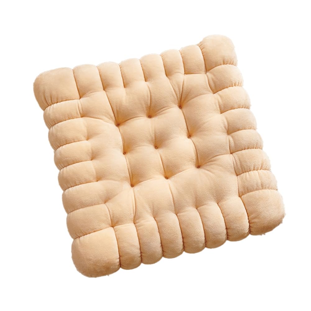 Coussin en forme de biscuit haut de gamme avec peluche épaisse et dense
