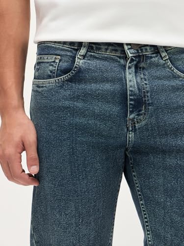 Image of Urbano Fashion Men's Regular Fit Heavy Washed Denim Jeans Stretchable
