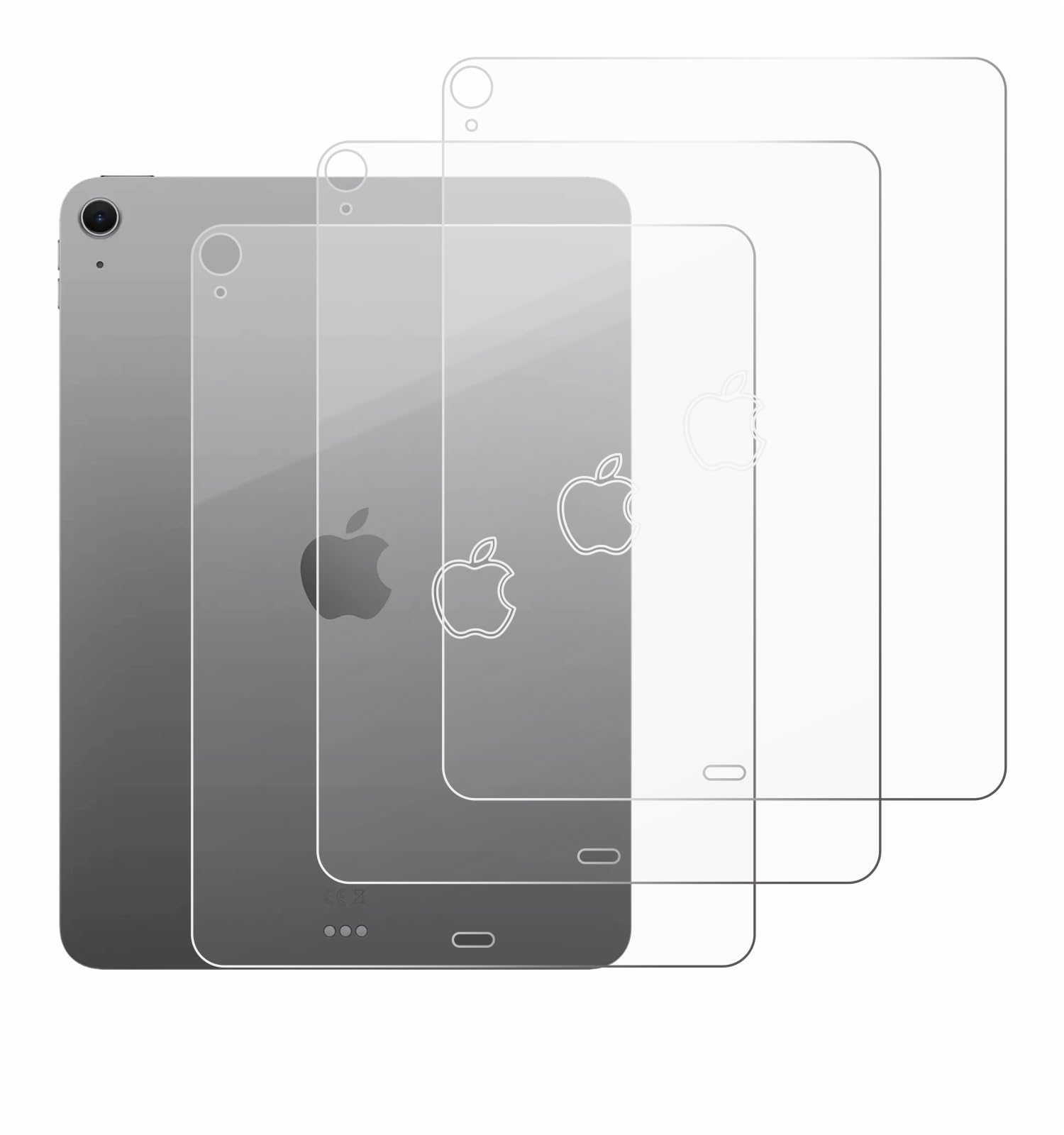brotect 3 Pezzi Pellicola Vetro per Apple iPad Air 13" M4 2026 | (Posteriore) Chiara Protezione Schermo Made in Germany, Durezza 9H Anti-Graffio Glass Screen Protector