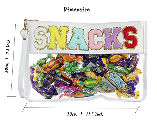 Large Pink Beach Letter Clear Bag for Women,Waterproof Cosmetic Clear Pouch Purse Nylon Makeup Bag Beach Preppy Bag for Women Girl with Wrist Strap2