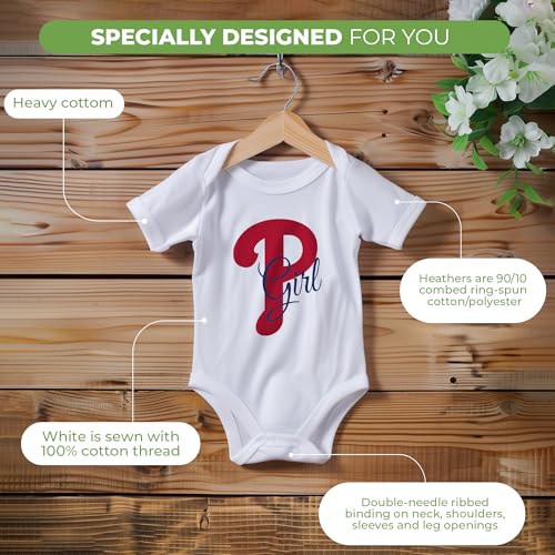 Phillies Girl Quote baby bodysuit White (R77)2