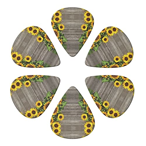 Sunflowers Lot de 6 médiators en bois pour guitare acoustique, guitare électrique, basse, ukulélé – fins, moyens et… - Les Beatles, Paul McCartney, John Lennon, RIngo Starr, George Harrison Sunflowers Lot de 6 médiators en bois pour guitare acoustique, guitare électrique, basse, ukulélé – fins, moyens et… – Image 5