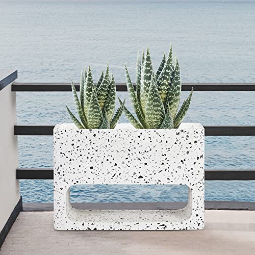 Sonnenstein Pflanzgefäß für Innen- und Außenbereich, Terrazzo-Beton Cover