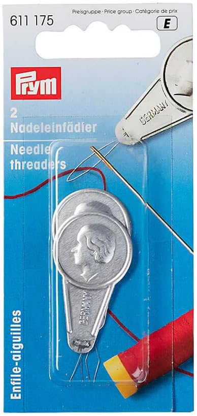 Prym 611175 Needle Threader, Steel, Silver, One Size, 2 Count