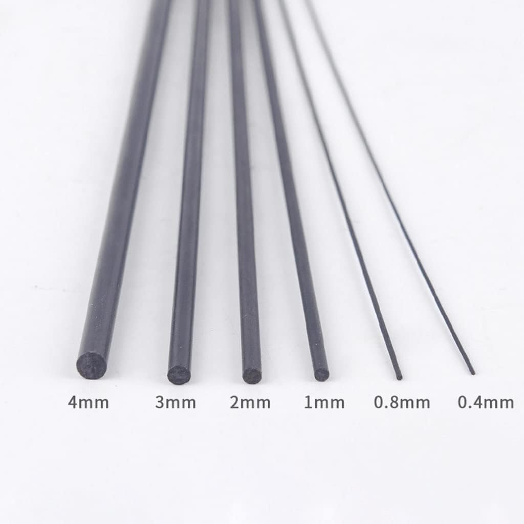 16 sztuk prętów z włókna węglowego do samolotu RC DIY Craft, matowy słupek 1mm(2x400mm)