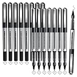 KERIFI Rollerball Pens Black Gel Pens 16 Pack Gel Ink Pens, 0.5mm Liquid Ink Rollerball Pens, Ballpoint Pens Writing for Signature, Taking Notes, Office/Stationary Supplies