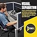 OBEX Acoustic Mounted Screen Privacy Panel Table Top Separator, Sound Blocking Desk Divider (Slate, 24