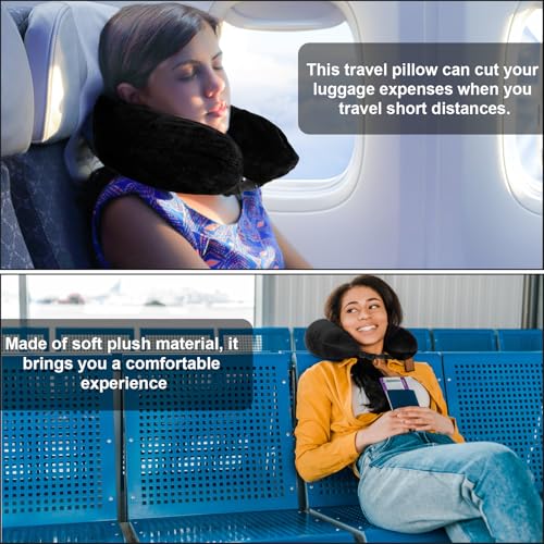 Almohada de viaje de felpa ajustable y transformable miniatura 5