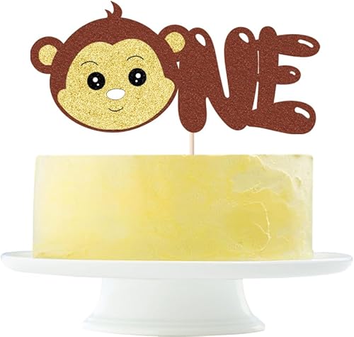 Decoración para pastel de cumpleaños, decoración de pastel de mono, decoración de pastel de safari de selva para animales, baby showers, suministros