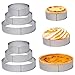 Keboyoe 9Pezzi Ø6/8/10cm Stampo Cerchio Rotondo Perforato Anello Microforato Crostata Stampo Crostata Microforato in Acciaio Inox 430 Stampo Microforato per Crostate per Pasticcini,Torte Mousse,Muffin immagine