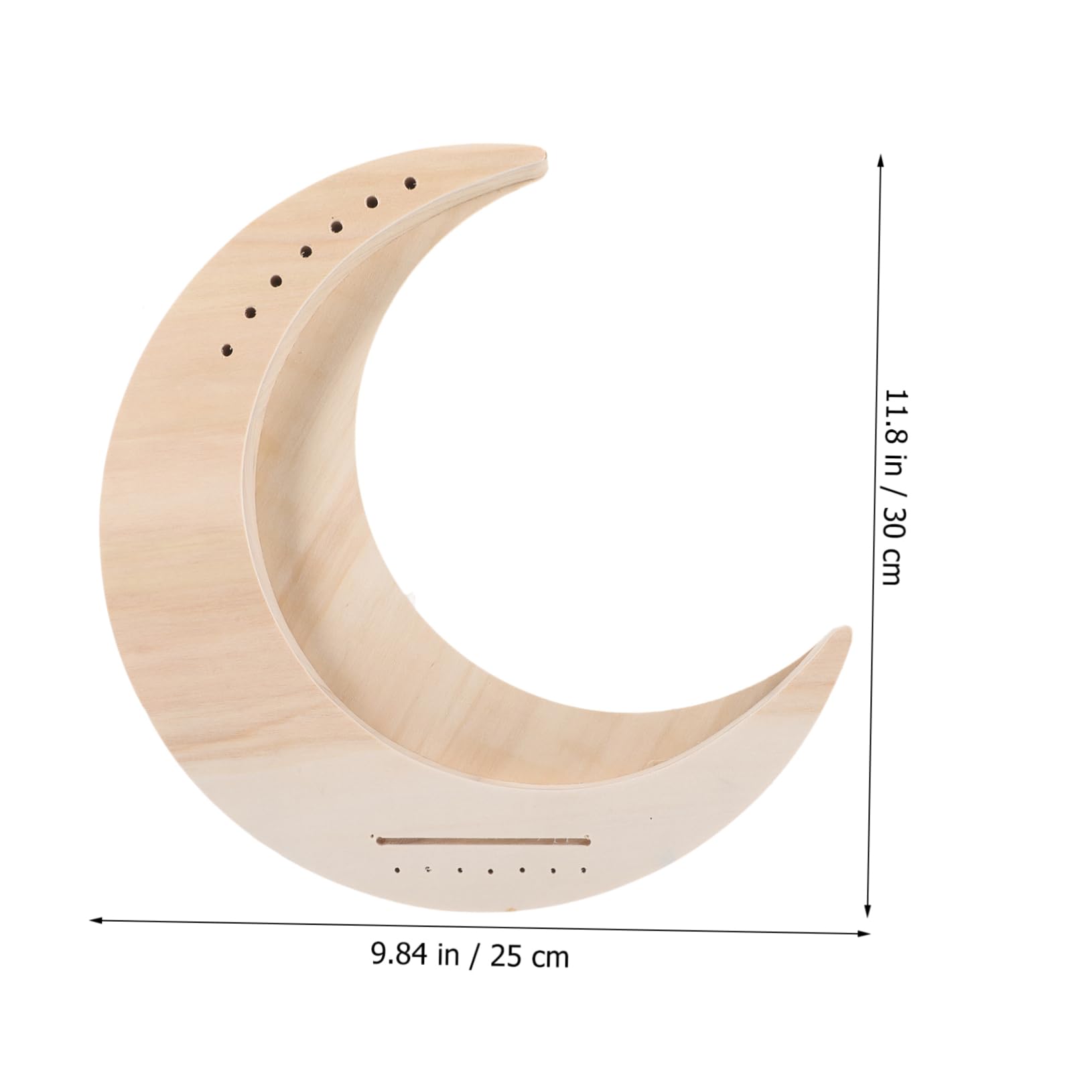Yardwe 7 String Wood Lyre Harp String String Instrument Portable Moon Shape Musical Instrument for Beginners Unfinished Design for DIY Assembly Melodious Sound present for Music Lovers