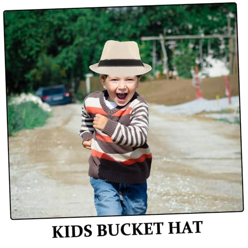 Stylish Solid Color Fedora Hat for Boys and Classic Summer Sun Hat for Everyday Wear and Outdoor Fun3