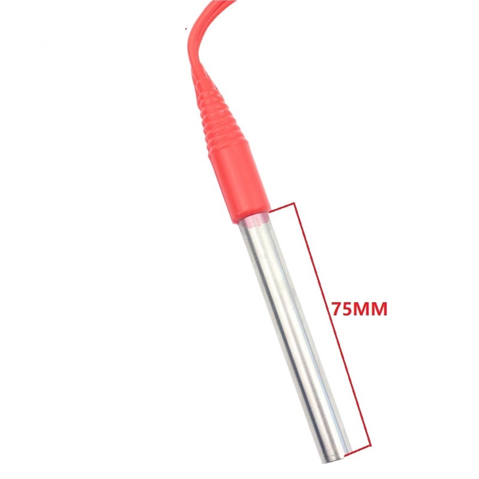 2 Stück Tauchpatronenheizung 36 V 48 V 60 V 72 V mit wasserdichtem Kabel – 200 W/500 W, for 3D-Druck, Automobil(60V 200w 10x75mm)
