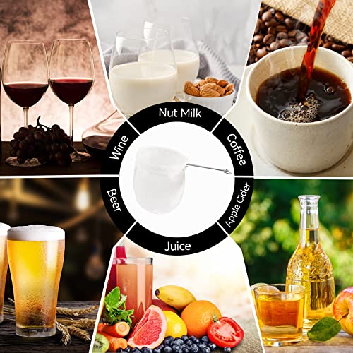 Panderhecop Fine Mesh Strainer Food Grade Easy To Clean Stainless Steel, Mesh Colander Cheesecloth Nut Milk Bag Hook Design For Kitchen Quinoa Tea Rice Coffee, L (2 Bags+1 Ring)… #TOP6