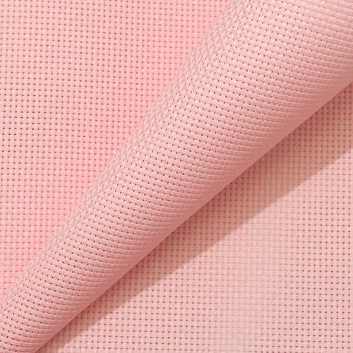 Image of Aida Cloth 11 Count Cross Stitch Fabric,19x28inch (11CT,Pink)