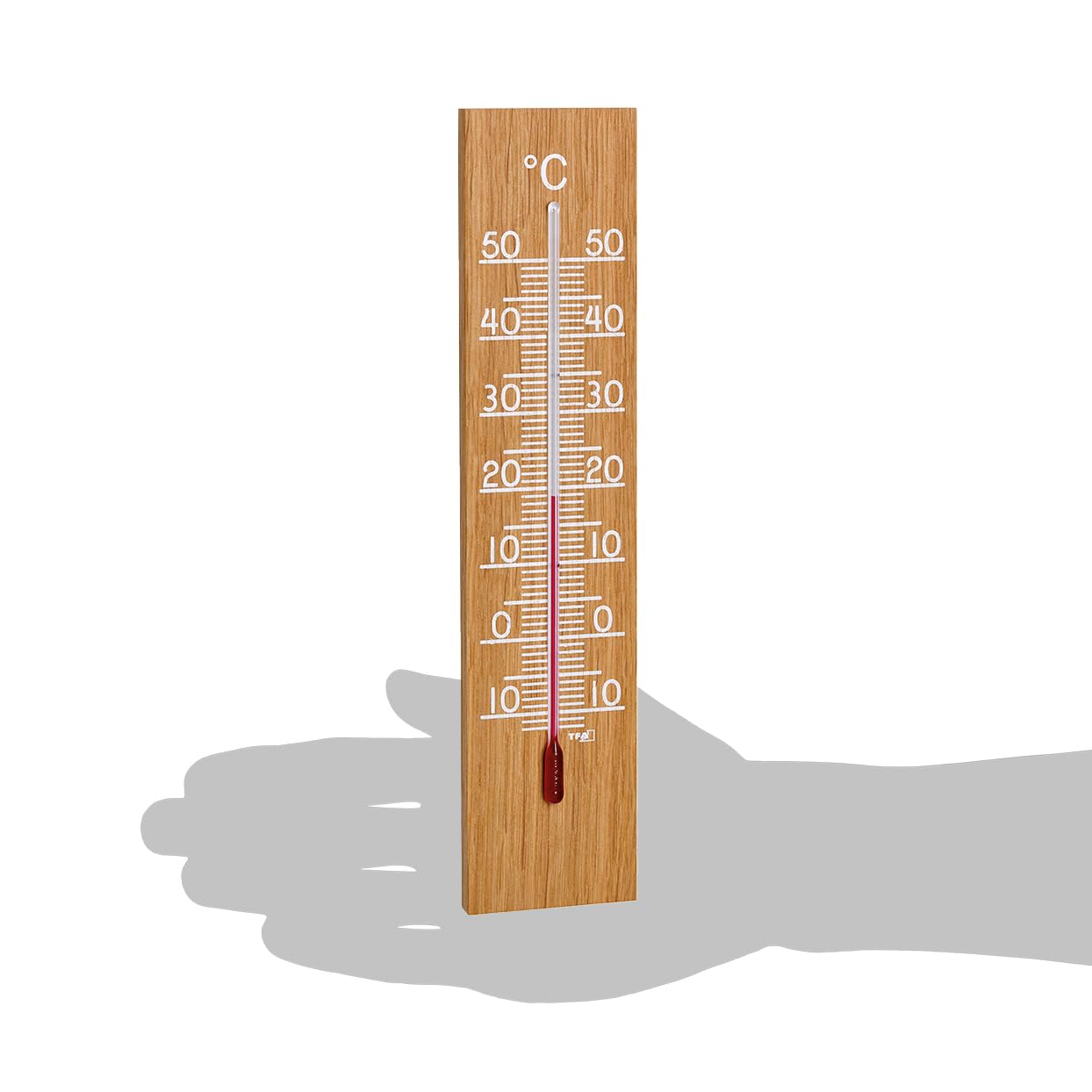 TFA Dostmann 12.1054.01 analogowy termometr wewnętrzny, odporny na warunki atmosferyczne, wysoka dokładność, dąb