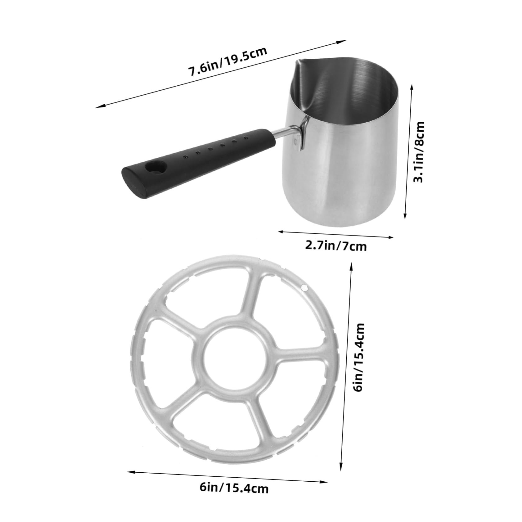 Alipis 1Set Sauce Pot with Spout Butter Warmer for Cooking for Stovetop Use Compact Design for Small Kitchens Versatile Melting Pot for Oil Milk