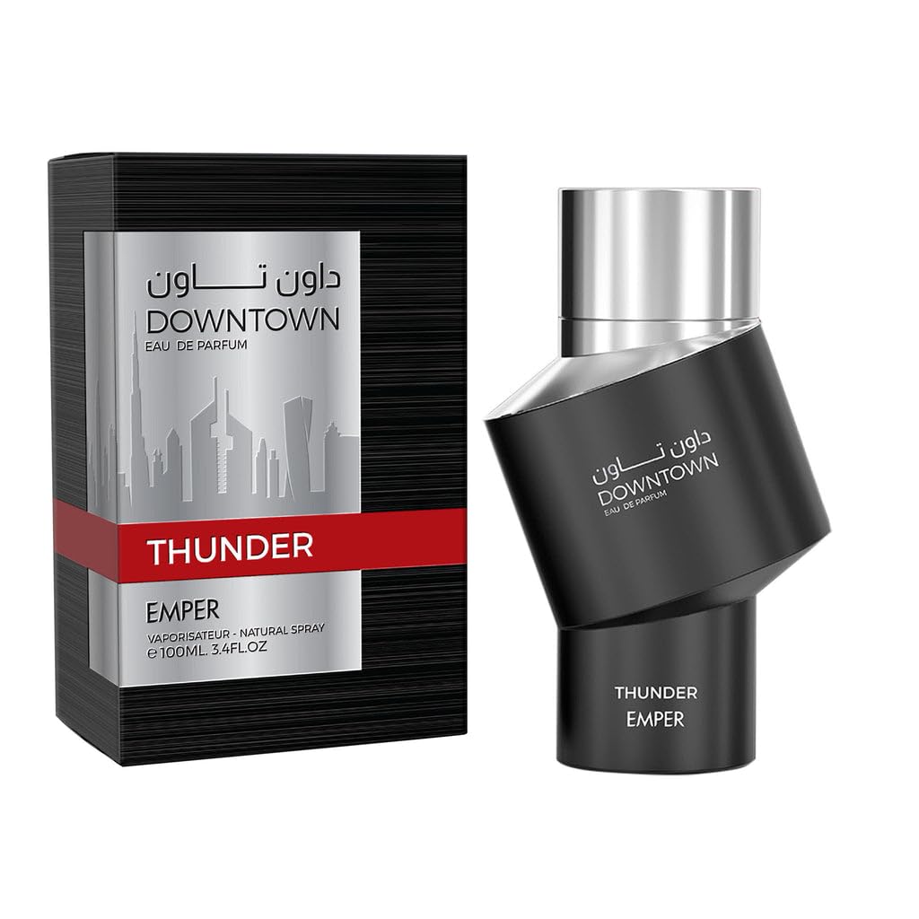 EMPER Downtown Thunder Eau de Parfum 100ML Men | Bold & Fresh Masculine Fragrance | Long-Lasting Spicy & Woody Scent | Sophisticated Energetic Perfume | Premium Men’s Perfume
