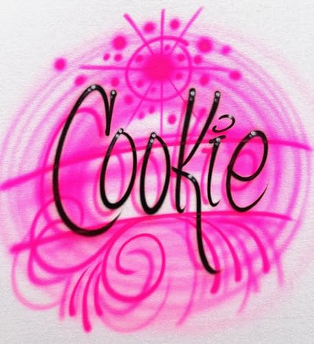 Airbrush Pink Swirls, Name Design T Shirt3