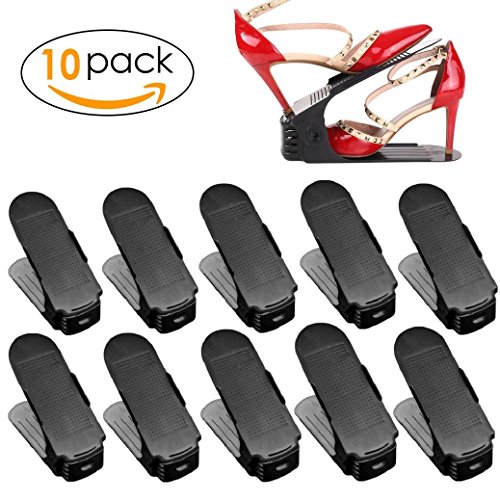 BADASS SHARKS 10u00a0Unidades Zapatero Zapatos Stapler plástico Organizador Soporte para Armario en 7u00a0Colores