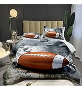 Bodhi Football Comforter Set Twin for Boys Kids American Football Bedding Set Landscape Painting ...