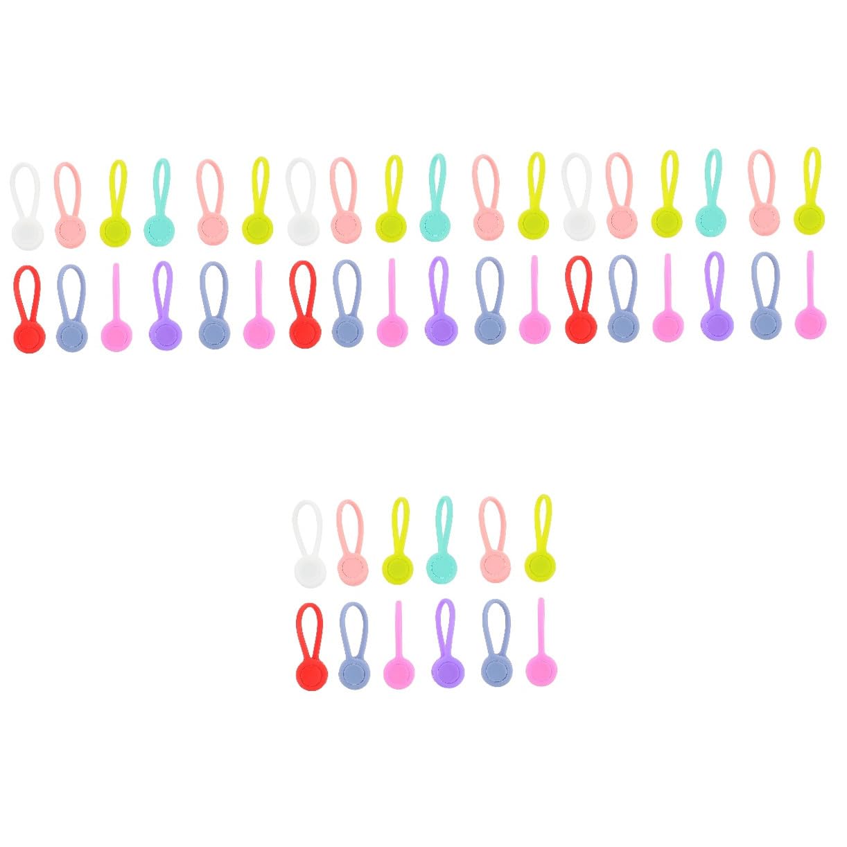 UKCOCO 48stücke Magnetische Kabel Clips Bunte Kabelorganizer Für Kopfhörer Usb-ladekabel Mehr Praktische Halterung Mit Magnetfunktion Für Zuhause Büro Schule
