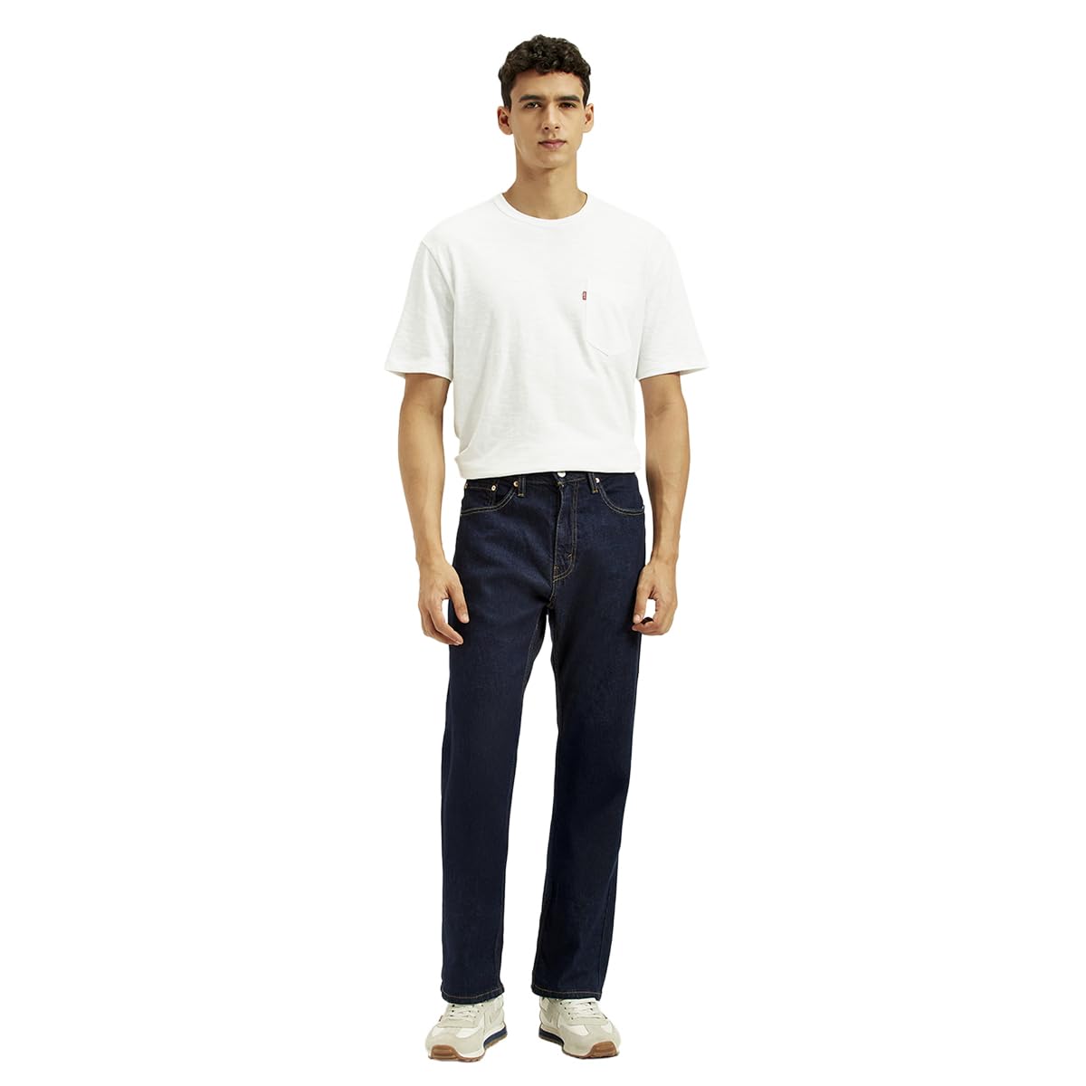 levi's Men's 505 Straight Fit Navy Jeans-picture-13
