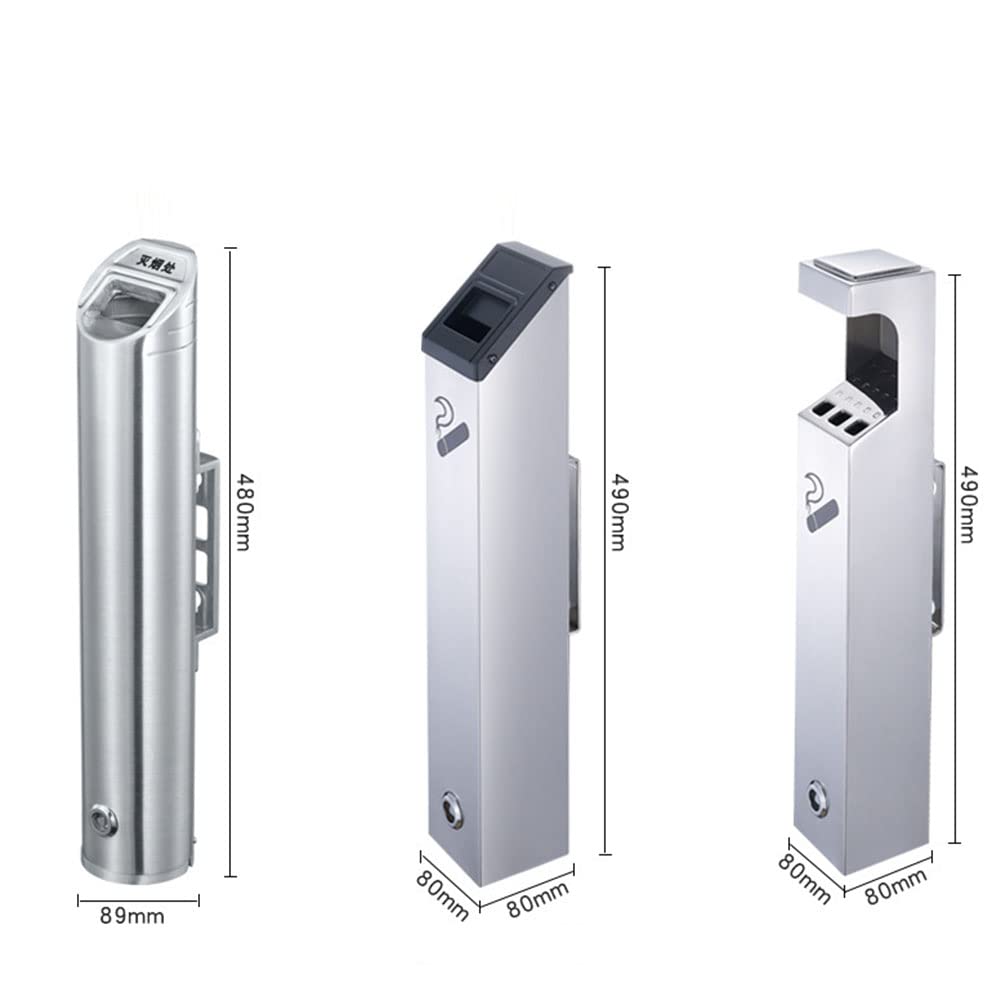 Popielniczka metalowa wolnostojąca Popielniczka ze stali nierdzewnej Kolumna 48 cm Cylinder zewnętrzny ze stopu aluminium 1,8 l Popielniczka montowana na ścianie Popielniczka z papierosami Zamykana (k
