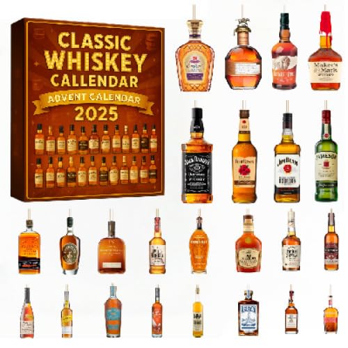 2025 Advent Calendar and 24 Days Christmas Countdown with 24 Wine Bottle Beer Calendar Holiday Ornaments, Beer Advent Calendar 2025 Gift for Man Dad Women Wine lovers (B)