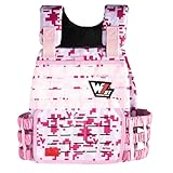 WF Tactical Weighted Vest – Adjustable 14–60 lbs for Men and Women, Weight Vest for Training, Strength, Functional Fitness, Durable Workout Vest with Removable Plates, Pink