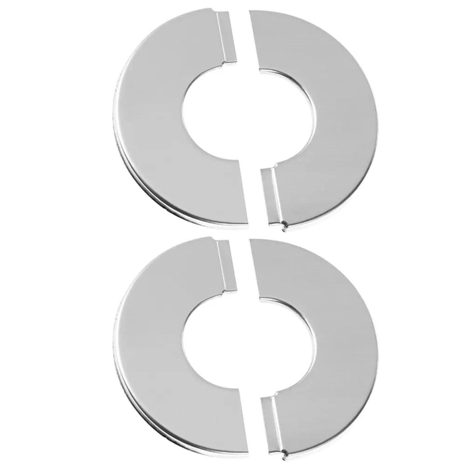 Dasjkdi One Color 8Pcs Split Flange Cover 42Mm Hole Stainless Steel Plumbing For Heating Water Wall Mount For Wall Holes