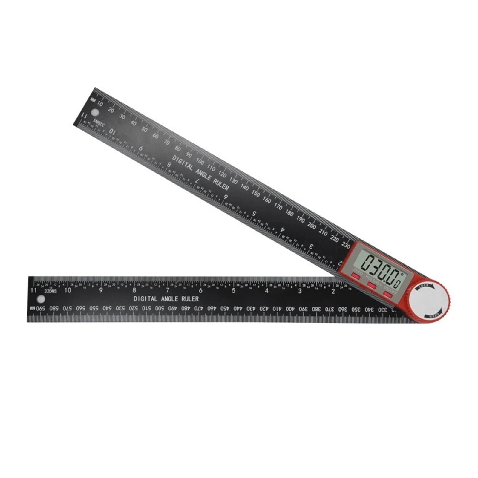 Digital Angle Finder, 2 in 1 Digital Angle Meter Inclinometer Multifunctional Ruler Accuracy Electronic Goniometer Protractor for Woodworking,Inclinometer(Plastic-300mm)