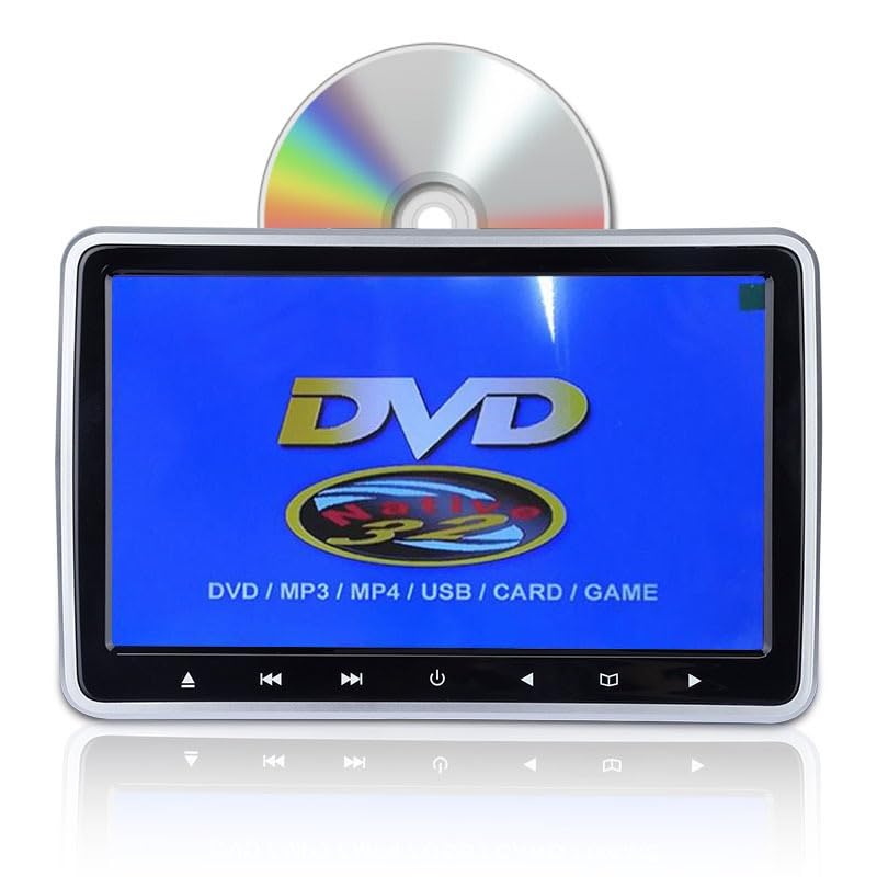 Reproductor de reposacabezas de coche de 10,1 pulgadas y monitor de DVD externo