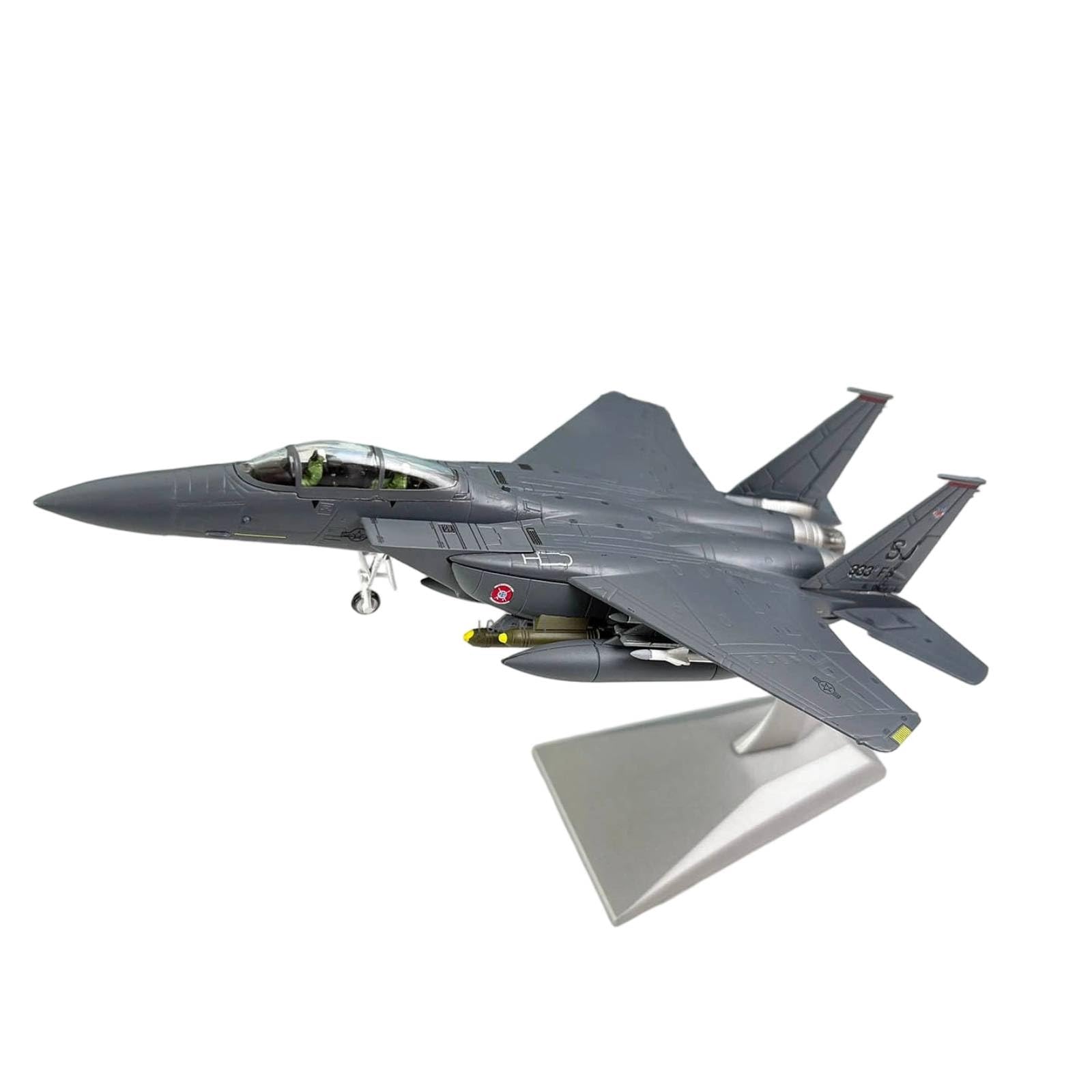 Gralara Modello con Base Espositiva Dettagliato Modellino di Aereo Dettagli Precisi Aereo con Piedistallo per Collezionisti, Esposizione, Scrivania, F-15E 0473