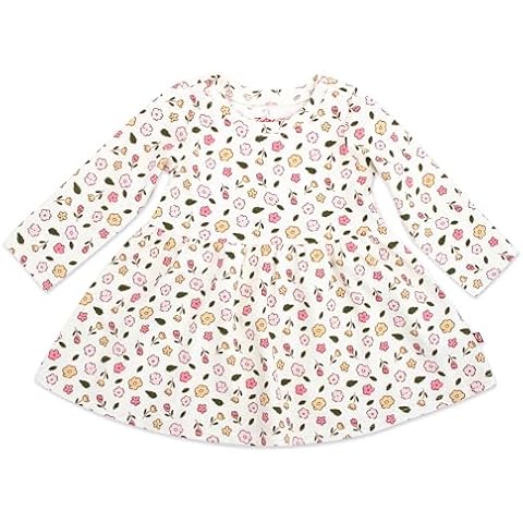 Zutano Baby Girls' Organic Cotton, Long Sleeve Dress, Wildflowers, 6M Cover