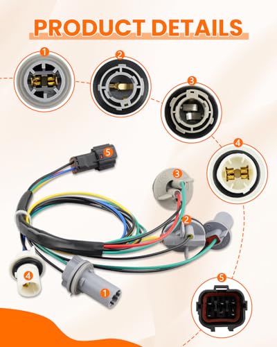 Image of 92450-B2000 Tail Lamp Harness LH or RH Fits for Kia Soul 2013-2019, Rear Tail Light Lamp Socket Wiring Harness