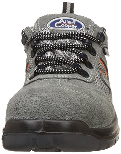 Allen Cooper AC-1459 Safety Shoe, Double Density DIP-PU Sole, Grey, Size 5