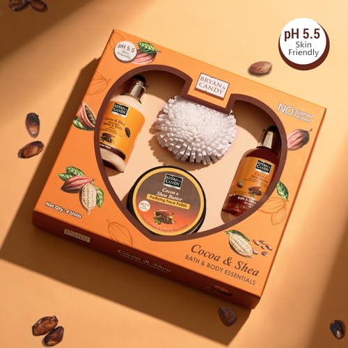 Image of Bryan & Candy Bodycare Heart Collection Gift set for Women 100% Vegan,Ph5.5 Skin Friendly (Cocoa Shea Heart Collection)