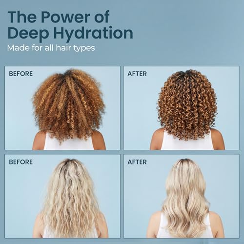 Image of NABELA Deep Hydration Bimini Shampoo and Conditioner Set - Moisture-Rich Hair Care Routine with Hyaluronic Acid, Argan Oil & Shea Butter - Curl Enhancing & AntiFrizz Duo for Soft, Shiny Hair - 8 fl oz