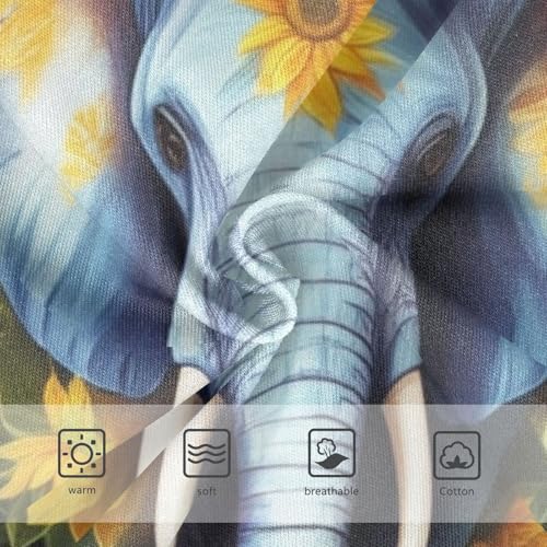 Animals Girls Underwear Toddlers 2t Cotton Panties for Girl Vibrant Elephants Sunflowers Underpants Briefs3