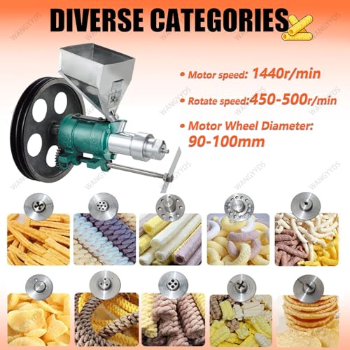 Image of 25-50 kg /h Puffed Food Extruder Rice & Corn Puffing Machine, Multifunctional Popcorn Maker with 10 Molds, Ideal for Street Food Stalls & Snack Production