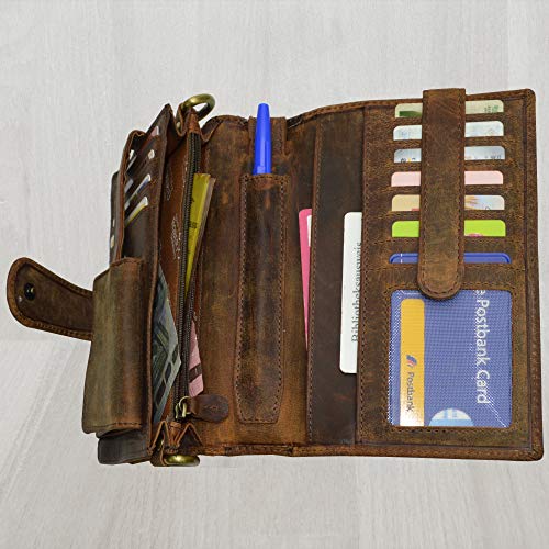 Flevado - Portafoglio XXL in pelle di bufalo