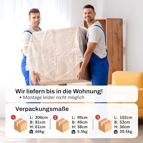 MOTIVENA Notti 3 Sitzer Sofa mit Bettfunktion, Schlafsofa 235 cm Breit, Klappsofa mit Schlaffunktion, Schlafsofa mit Bettkasten, Bettsofa mit Schlaffunktion, Boucle Sofa Beige (Creme)