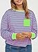 Eytino Women Plus Size Shirts Long Sleeve Crewneck Striped Comfy Soft Tops Fall Fashion Clothes,5X Yellow