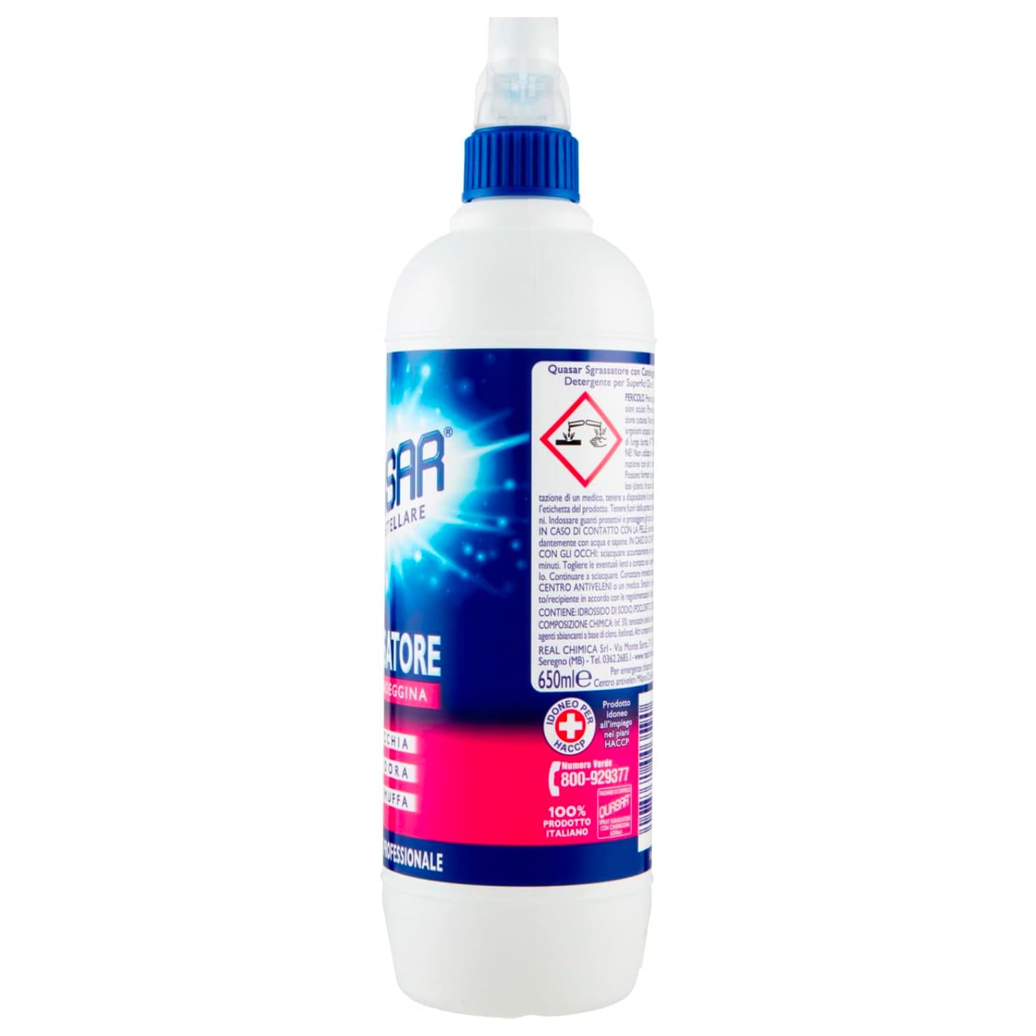Sgrassatore Multiuso con Candeggina – 650 ml – Pulizia Profonda Igienizzante kit con Spugna Brandizzata SPESA & RISPARMIO Inclusa – Variazioni 4/8/12 Pezzi (12)