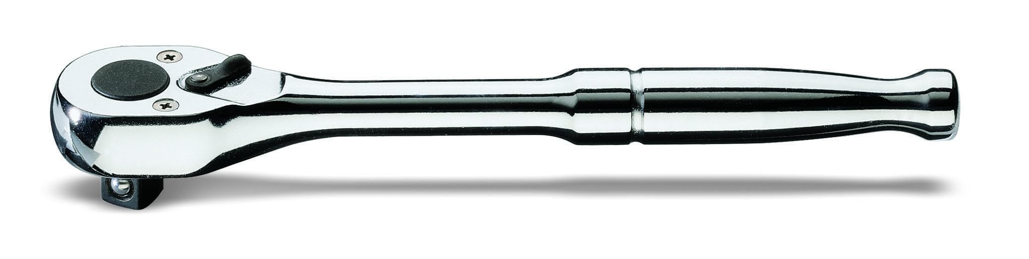 BETA 900M/55 - Cricchetto reversibile con attacco quadro maschio 1/4" con impugnatura in metallo cromato