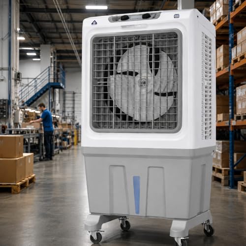 Image of Navigator 130 Air Cooler | 130L Tank | 4800 m /hr Air Flow | 21 Inch Fan | Heavy Duty Motor | Ice Chamber | Honeycomb Pads | Desert Cooler for Home & Commercial Use