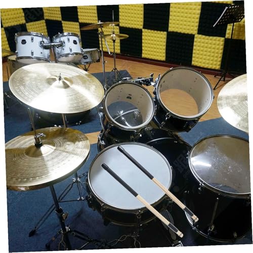 Baquetas para batería Kisangel, pares de cepillos de jazz en bambú, color negro, 40 cm miniatura 5