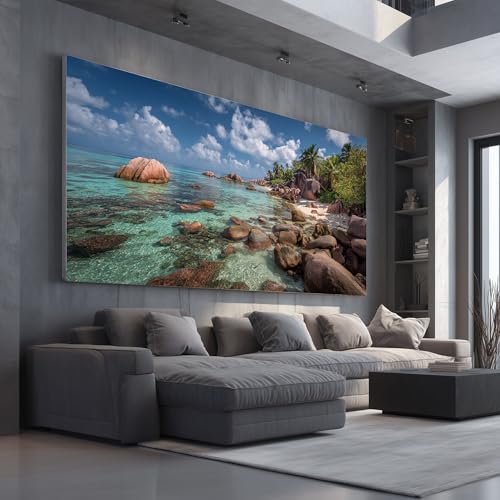Tableau decoration murale salon paysage montagne affiche poster vert